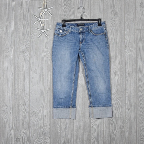 BANANA REPUBLIC Cropped Cuffed Jeans Size 26 or size 2 - Picture 1 of 8